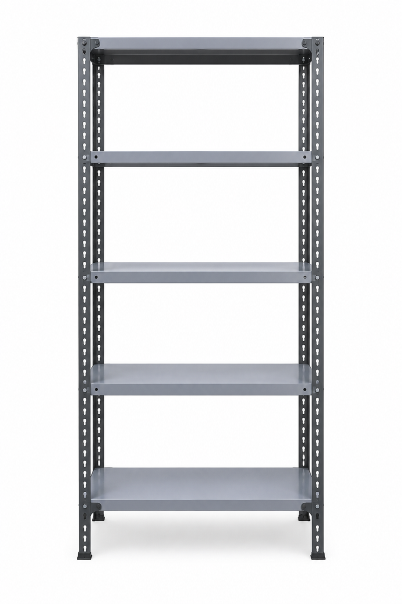 Heavy-Duty Powder-Coated Steel 5-Tier Boltless Storage Rack
