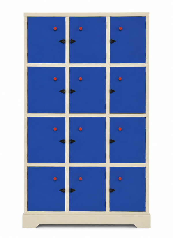 12-Door Powder-Coated Steel Multi Locker Cabinet