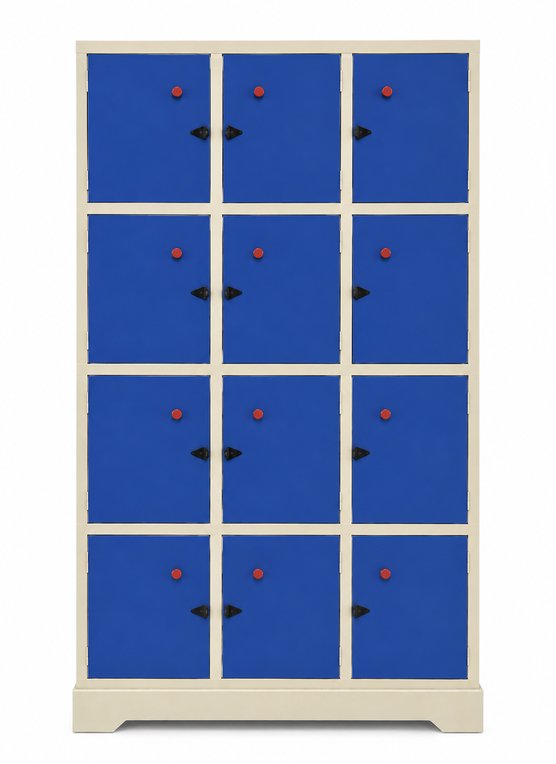 12-Door Powder-Coated Steel Multi Locker Cabinet