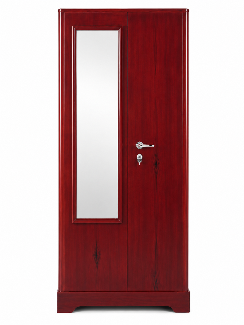 Single Door Steel Wardrobe with Full-Length Mirror