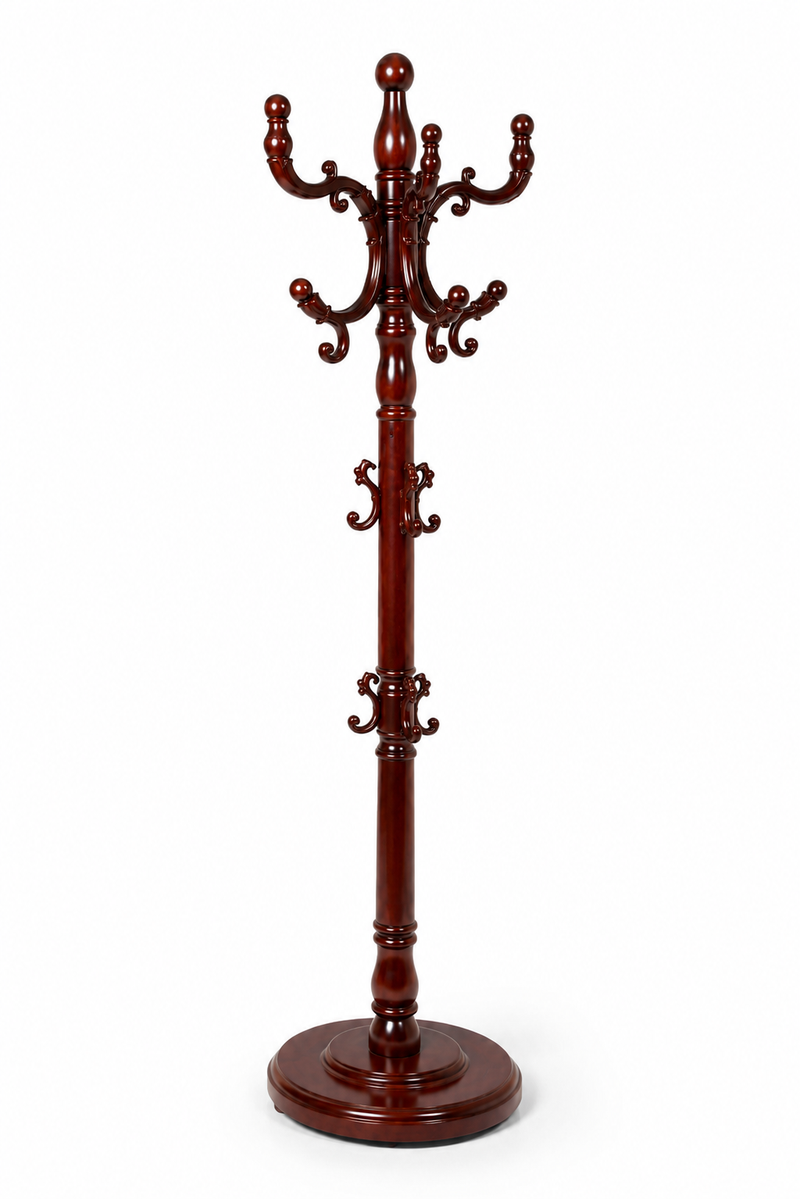 Premium Solid Wood Freestanding Coat & Hat Stand